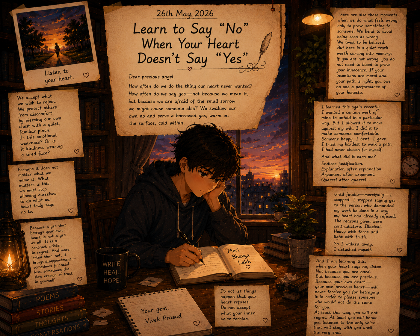 Learn to say “NO” when your heart doesn’t say “Yes”